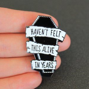 {5/$25} Funny goth coffin hard enamel pin